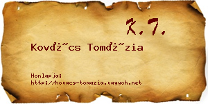 Kovács Tomázia névjegykártya